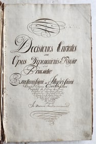 1769 LAW MANUSCRIPT IN LATIN ANTIQUE FOLIO 200 PAGES COURT DECISIONS