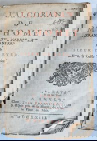 1723 KORAN IN FRENCH ANTIQUE L'ALCORAN DE MAHOMET QURAN