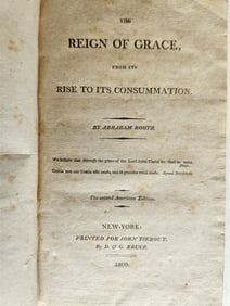1809 REIGN OF GRACE FROM ITS RISE TO ITS CONSUMMATION ANTIQUE AMERICANA A.BOOTH