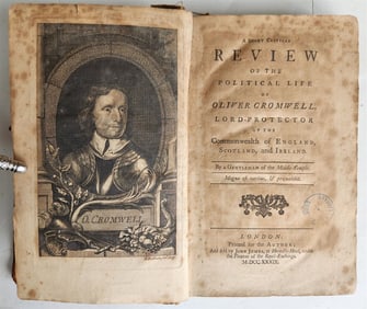 1739 A SHORT CRITICAL REVIEW OF THE POLITICAL LIFE OF OLIVER CROMWELL ANTIQUE