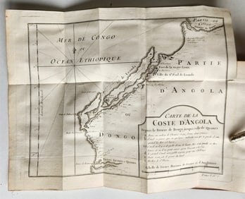 1749 HISTOIRE DES VOYAGES ANTIQUE VOL.17 ANGOLA CENTRAL AFRICA ILLUSTRATED