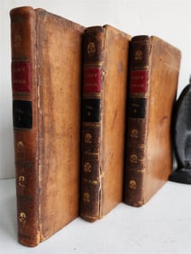 1776 HORACE 3 VOLUMES ANTIQUE Q. HORATII FLACCI EPISTOLAE A PISONES, ET AUGUSTUM