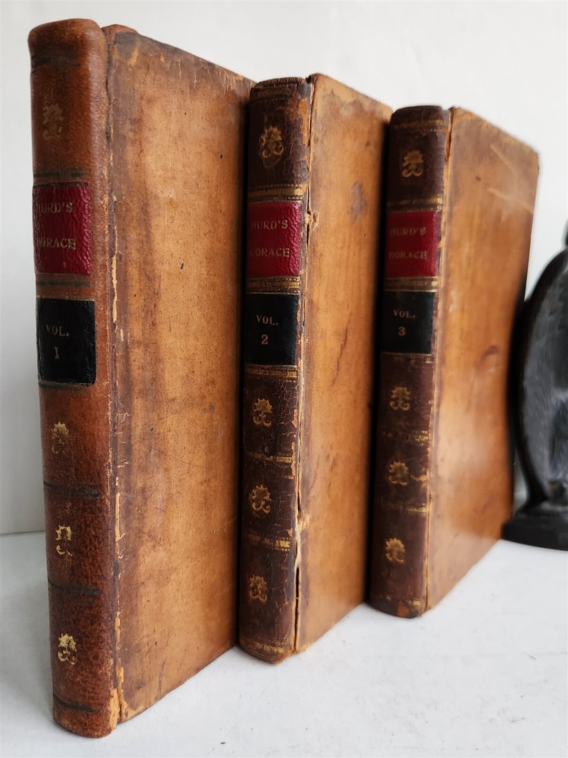 1776 HORACE 3 VOLUMES ANTIQUE Q. HORATII FLACCI EPISTOLAE A PISONES, ET AUGUSTUM (1 of 7)