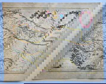 1640 SLOVENIA CROATIA BOSNIA SERBIA MAP BY WILLEM BLAEU ANTIQUE AUTHENTIC