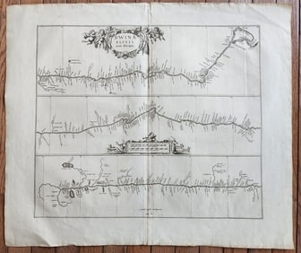 1680 MAP OF NORTH RUSSIA ANTIQUE DWINA FLUVII NOVA DESCRIPTION 23 BY 27" RARE