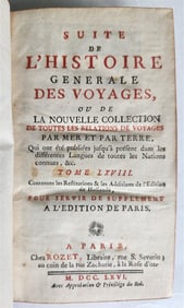 1766 HISTOIRE DES VOYAGES ANTIQUE MEXICO NEW GUINEA INDIA PATAGONIA ILLUSTRATED