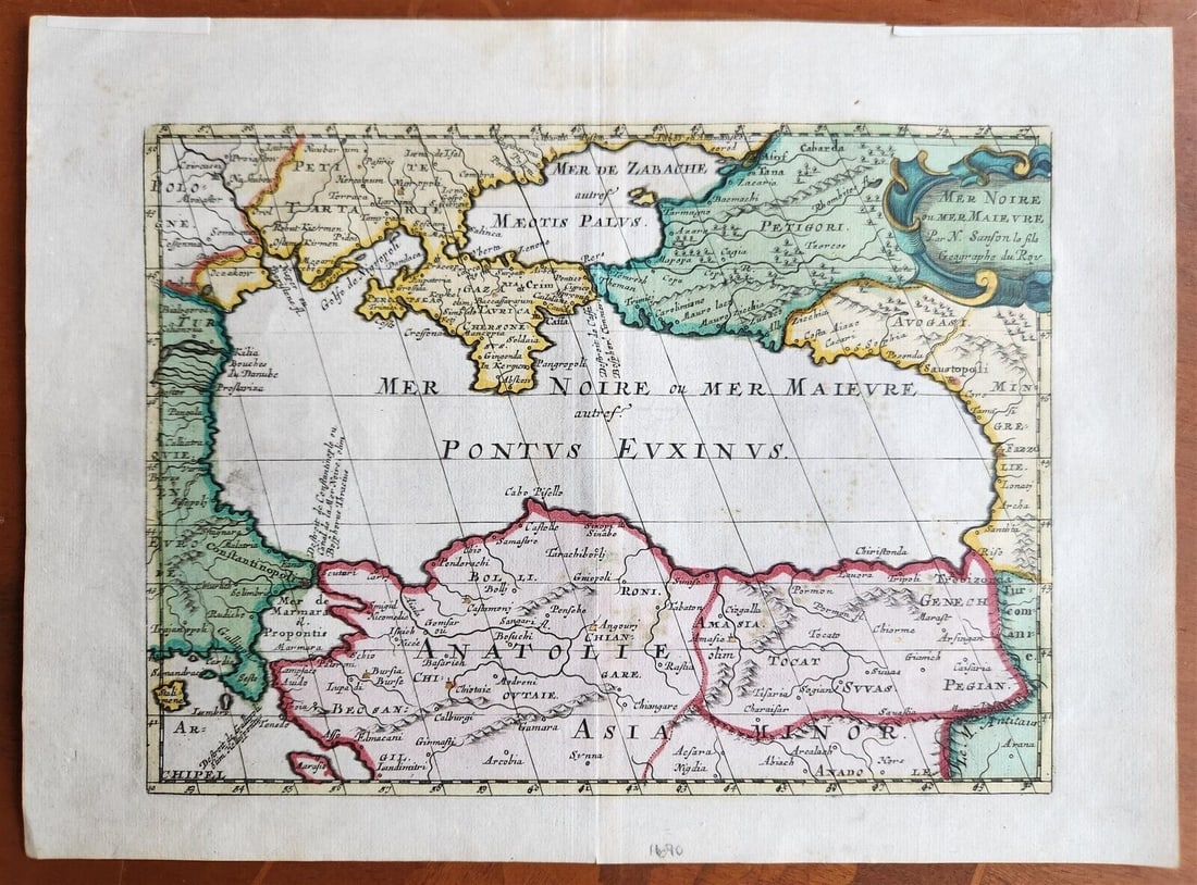 1690 MAP ANTIQUE BLACK SEA REGION RUSSIA ASIA MINOR TURKEY (1 of 7)