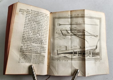 1768 HISTOIRE DES VOYAGES ANTIQUE VOL.70 LENA RIVER SIBERIA RUSSIA ILLUSTRATED