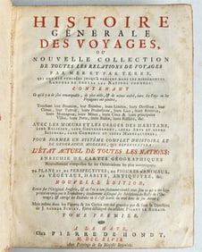 1747 HISTORY OF VOYAGES BY PREVOST ANTIQUE ILLUSTRATED JORNEY TO EAST INDIES V.1