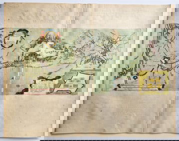 1640 MAP OF SIEGE OF DUTCH CITY BERGEN OP ZOOM BY WILLEM BLAEU ANTIQUE AUTHENTIC