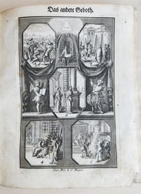 18TH CENTURY ILLUSTRATED CATECHISM ANTIQUE