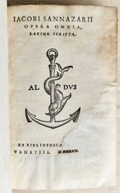 1535 ALDINE PRESS JACOPO SANNAZARO OPERA ANTIQUE POST-INCUNABULA POETRY