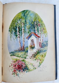 1912-18 ALBUM AMICORUM - MANUSCRIPT CZECH GERMAN BOOK ANTIQUE POETRY ILLUSTRATED