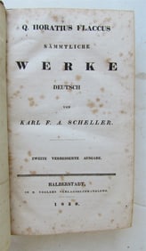 1830 HORACE IN GERMAN ANTIQUE QUINTUS HORATIUS FLACCUS POETRY