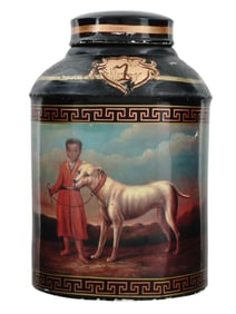 A CHINESE EXPORT PORCELAIN TEA CADDY JAR, 19TH CENTURY