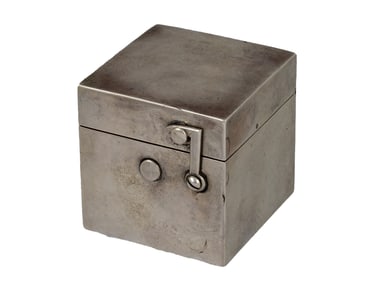 A RUSSIAN IMPERIAL SILVER TRAVEL INKWELL BY ERIK KOLLIN