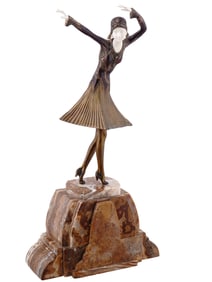 AN ART DECO CAST-BRONZE FIGURE, EARLY 20TH CENTURY