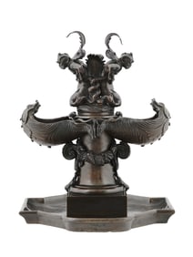 AN A. PANDIANI (1838-1928) BRONZE COPY OF THE FONTANA DEI MOSTRI MARINI IN FLORENCE, ITALY, 19TH