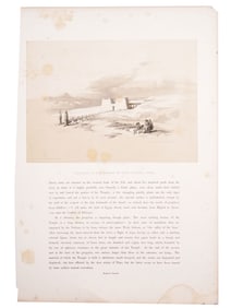 A C. 1849 LARGE EGYPTOLOGY ENGRAVING, APPROACH TO THE TEMPLE OF WADY SABOUA, NUBIA, DAVID ROBERTS