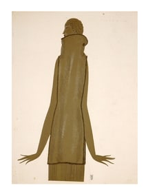 AN ART DECO POCHOIR FASHION DESIGN 'FLORENTIN' BY EDUARDO GARCIA BENITO, C. 1920
