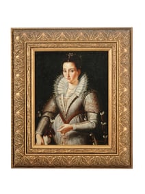 AN N. HENRY BINGHAM (1939-) OIL ON WOOD PAINTING AFTER SANTI DI TITO (1536-1603)