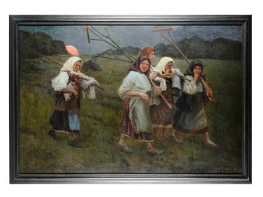 A FEDOR BUKHGOLTS, RUSSIAN, 1857-1942, OIL ON CANVAS PAINTING