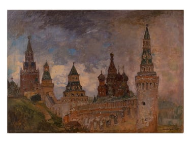 AN APOLLINARI MIKHAILOVICH VASNETSOV OIL ON CANVAS PAINTING, RUSSIAN