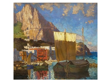 A KONSTANTIN IVANOVICH GORBATOV (RUSSIAN, 1876–1945) OIL ON BOARD PAINTING