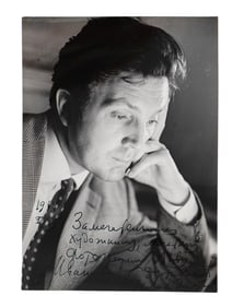 A SOVIET SIGNED PHOTOGRAPH OF ILYA GLAZUNOV, 1964