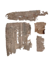 A LOT OF ANCIENT PAPYRUS FRAGMENTS, COPTIC MAGICAL PAPYRI, C. 300-500 AD