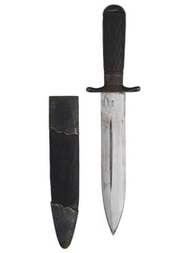 A RUSSIAN EGOR SAMSONOV TULA BEAR KNIFE WITH SHEATH, 1914
