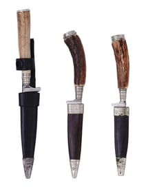 A LOT OF THREE GERMAN HUNTING KNIVES