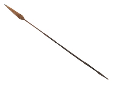 AN AFRICAN TRIBAL WAR SPEAR, LATE 19TH CENTURY