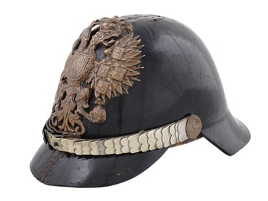 A RUSSIAN CRIMEAN WAR ARTILLERY HELMET, C. 1854