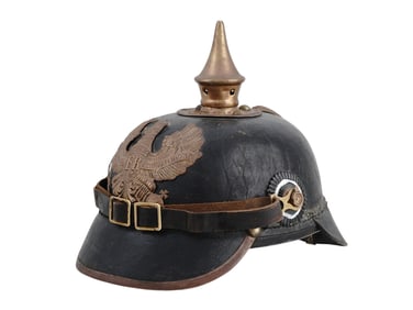 A PRUSSIAN PICKELHAUBE (SPIKED HELMET) FOR LINE INFANTRY OFFICERS