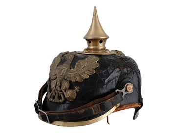 A PRUSSIAN PICKELHAUBE (SPIKED HELMET) FOR LINE INFANTRY OFFICERS