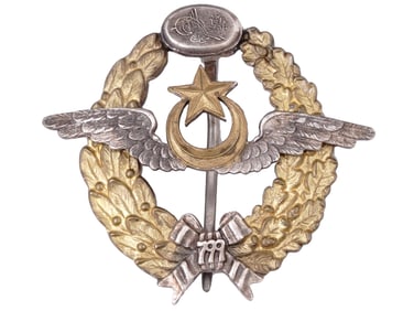 A GERMAN-MADE OTTOMAN (TURKISH) PILOT BADGE WW1