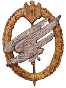 A WW2 GERMAN ARMY PARATROOPER BADGE (ARMY VERSION)