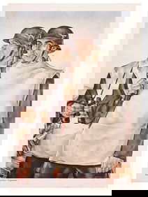 A GERMAN POSTER OF THE TWO LUFTWAFFE SOLDIERS ON THE LOOKOUT