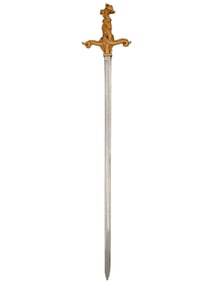 A GILT ITALIAN ARMORIAL SWORD, NOVATI TORINO, 20TH CENTURY