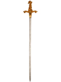A GILT ITALIAN ARMORIAL SWORD, NOVATI TORINO, 20TH CENTURY