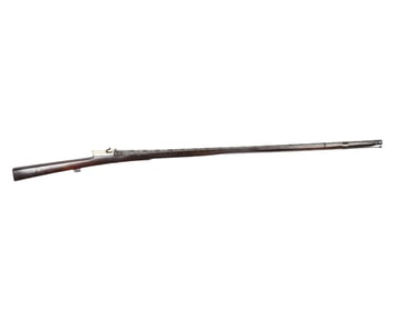 A LARGE INDIAN TORADAR MATCHLOCK RIFLE WITH SILVER AND GILT DECORATON, 18TH CEN.