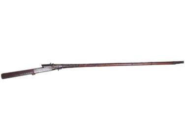 AN INDIAN MATCHLOCK RIFLE DECORATED WITH GOLD INAY, 18TH C.
