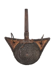 A 19TH CENTURY MOROCCAN GUNPOWDER FLASK