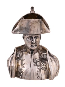 A SILVER CREAMER BUST OF EMPEROR NAPOLEON BONAPARTE, 19TH CENTURY