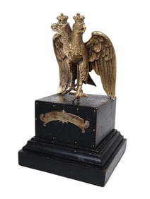 AN AUSTRIAN DOUBLE-HEADED EAGLE WITH DEDICATION, 1896