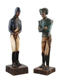 A PAIR OF PLASTER CAST HESSIAN SOLDIERS, AMERICAN REVOLUTIONARY WAR, 20TH CEN.