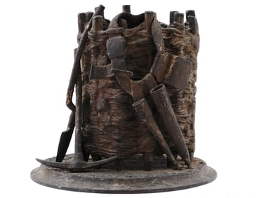 A CIVIL WAR OR FRANCO-PRUSSIAN WAR GABION BRONZE