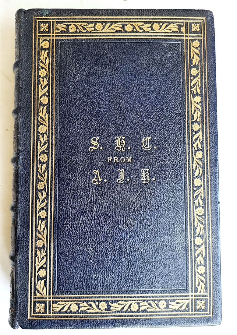 1877 EXPOSITION OF THE CREED ANTIQUE DECORATIVE LEATHER BINDING: An Exposition of the Creed By John Pearson, revised and corrects by E. Burton. Oxford, 1877 Finely bound in full period morocco, gilt edges a presentation with binding stamped in gilt "S. H. C. from A