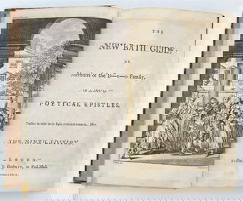 1773 THE NEW BATH GUIDE ANTIQUE POETRY IN ENGLISH BY CHRISTOPHER ANSTEY